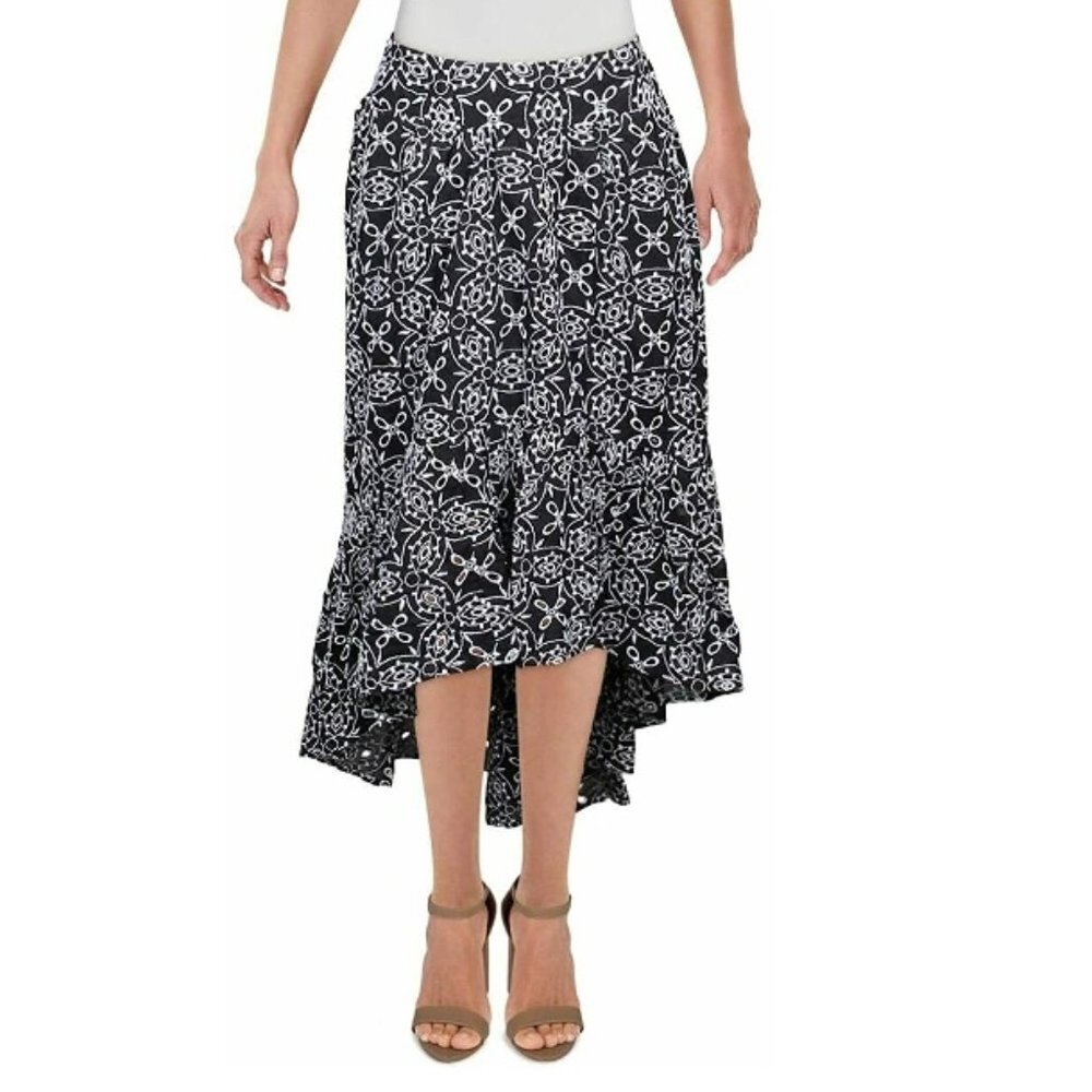 Inc Cotton Eyelet Embroidered Maxi Skirt